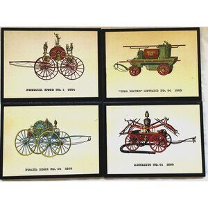 Yorkraft Wall Plaques Fire Engines Pearl Hose Adriato Red Rover Phoenix Hose vtg